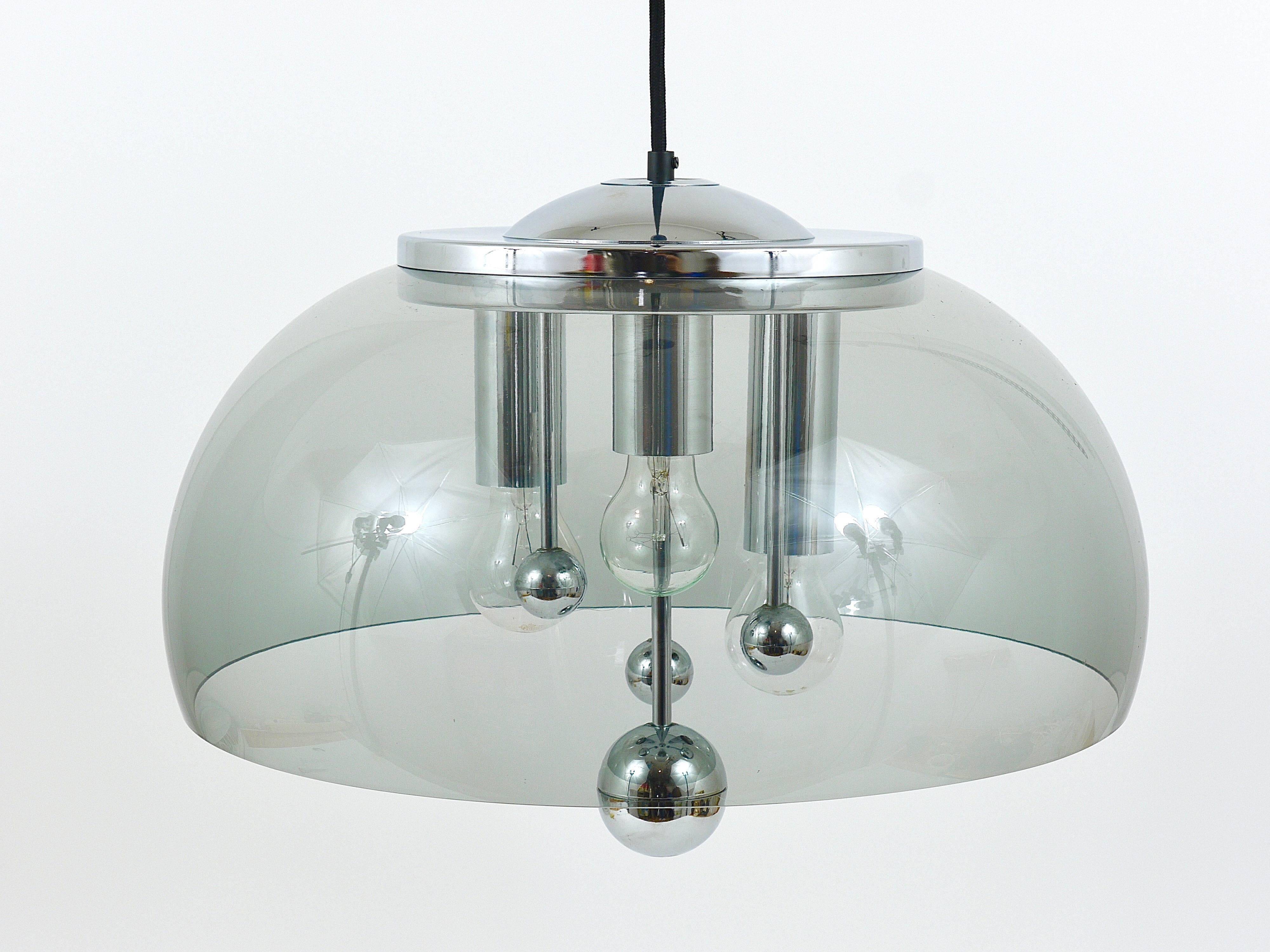 Doria mid-century suspension globe, Germany, 1970s