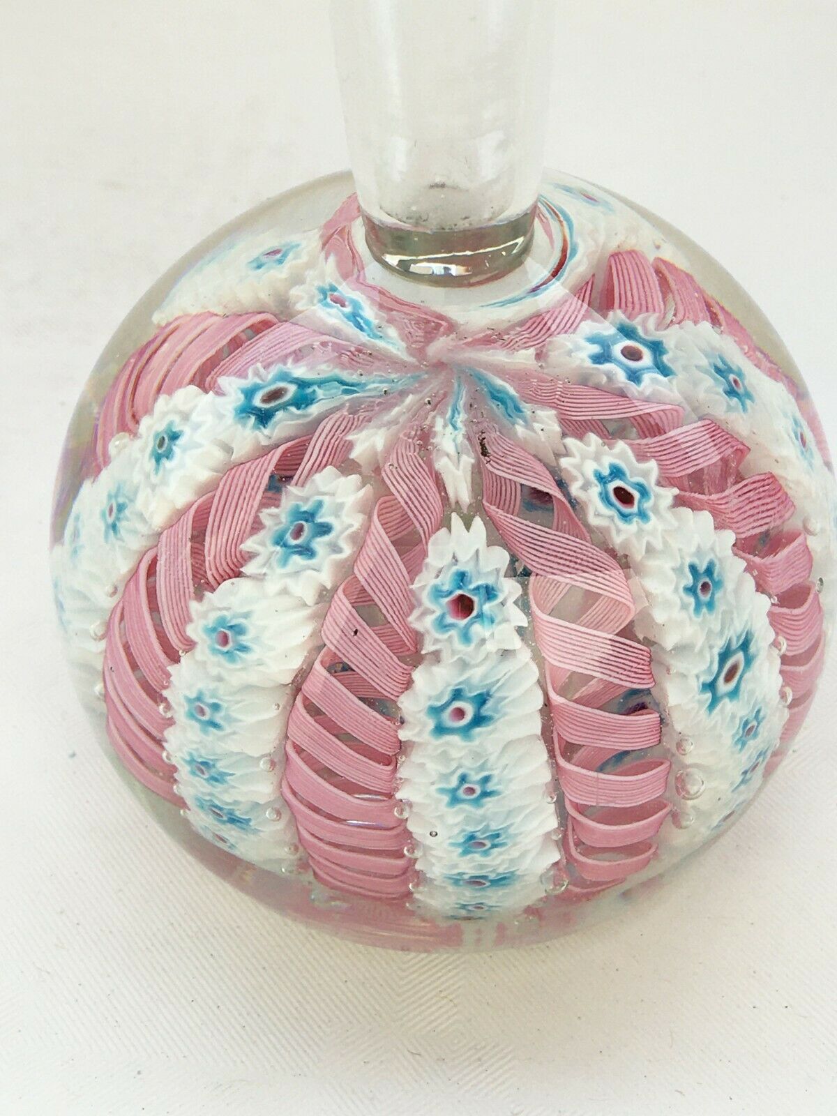 Vase soliflore foot press millefiori murano paper