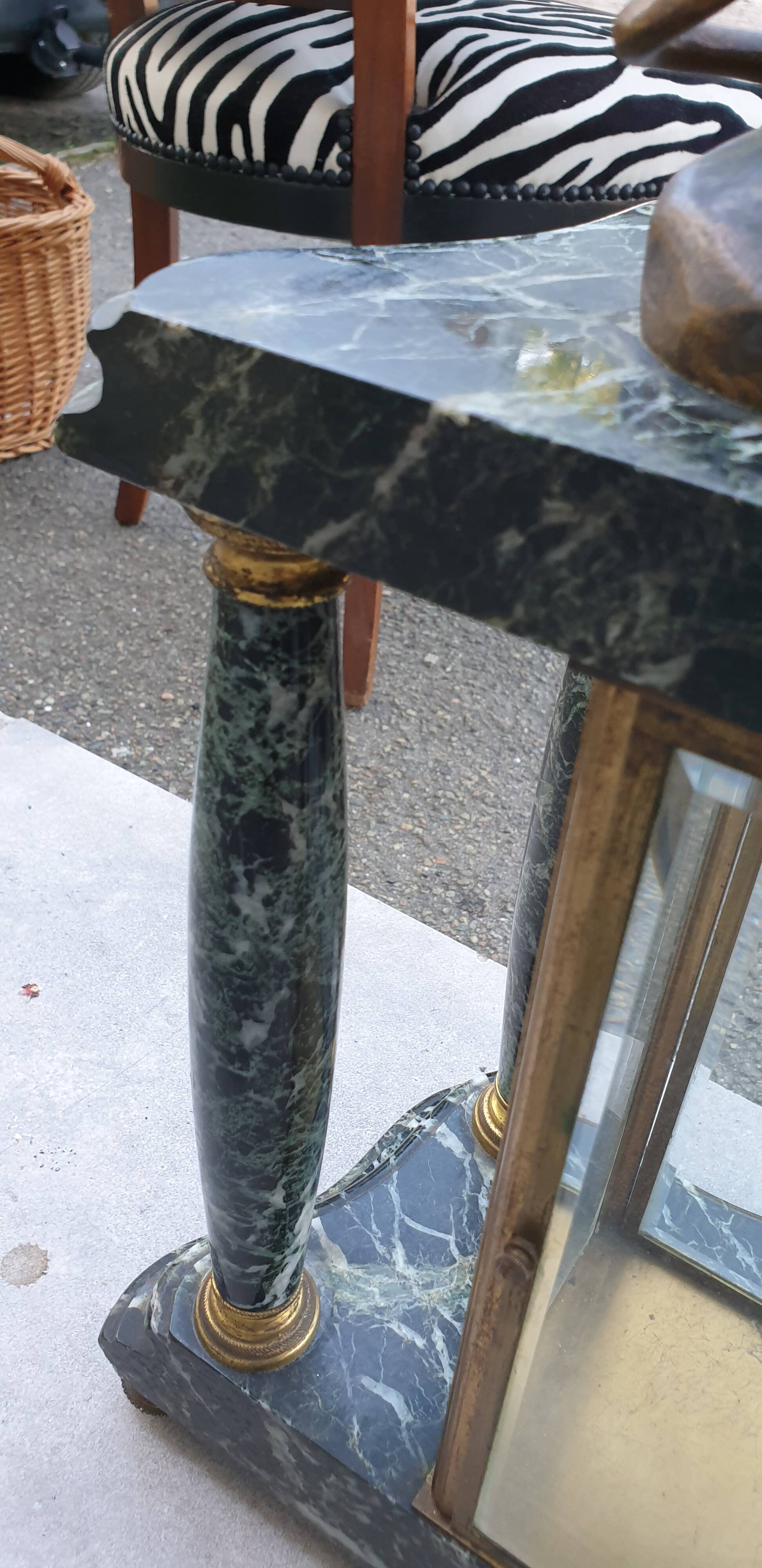 20th century bronze portico and cage clock signed cartier