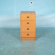 Scandinavian minimalist blonde oak chest, mid-century modern chest.