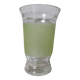 vase en verre granité vert et or Vintage