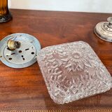 Vintage molded glass ceiling lamp