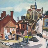 Village view attributed to Georges Pacouil