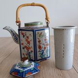 Japanese teapot with candle stove and filter