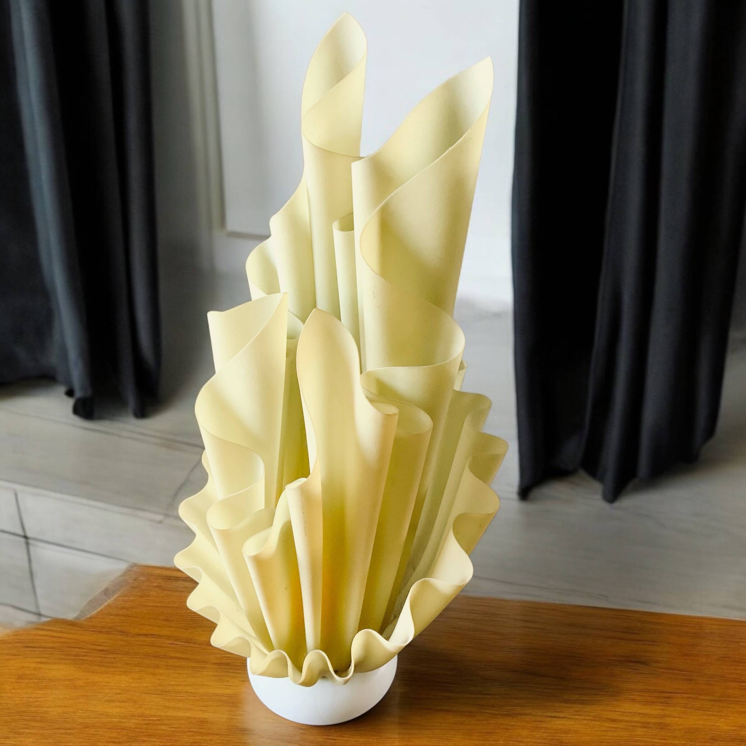 Resin table lamp by GIORGIA JACOB, French design, 1970s/80s