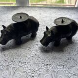 Pair of candle holders