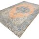 7x12 Peach & Blue Vintage Classic Antique Area Rug, 219x354Cm