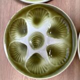 Set of 6 oyster plates in Earthenware Mill of Wolves