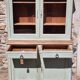 Display cabinet / two-body glass buffet, renovated | Basile