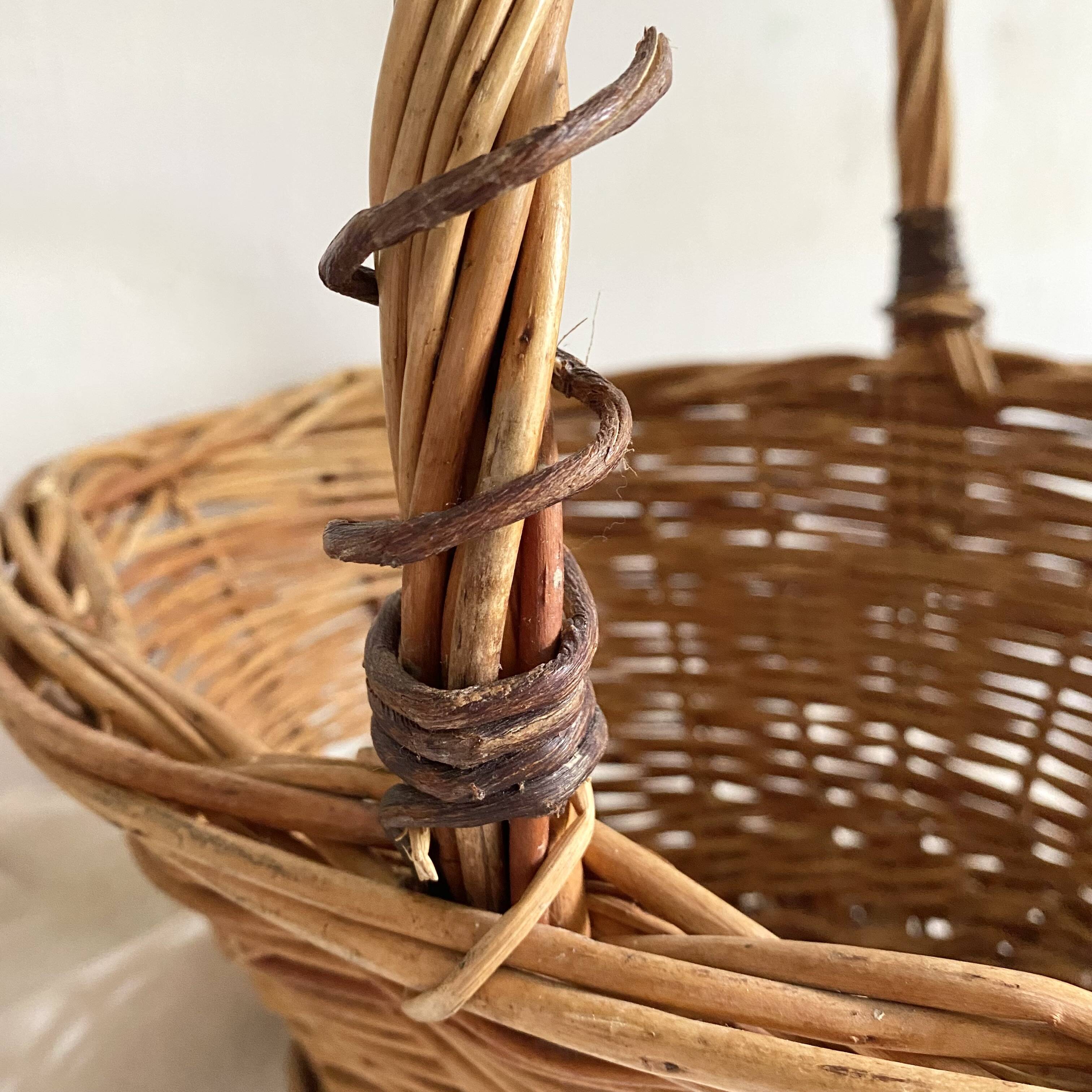Vintage woven wicker basket