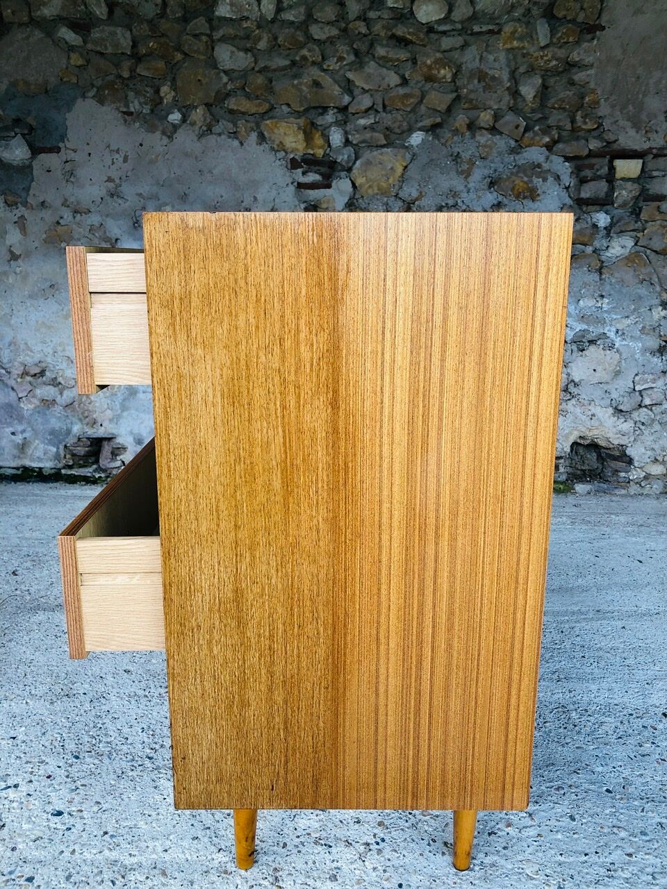 Vintage 4-drawer dresser by Capelle 70s