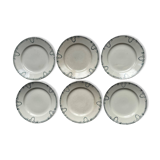 6 Saint Amand Dessert Plates Nouvelles Usines Céramiques du Nord