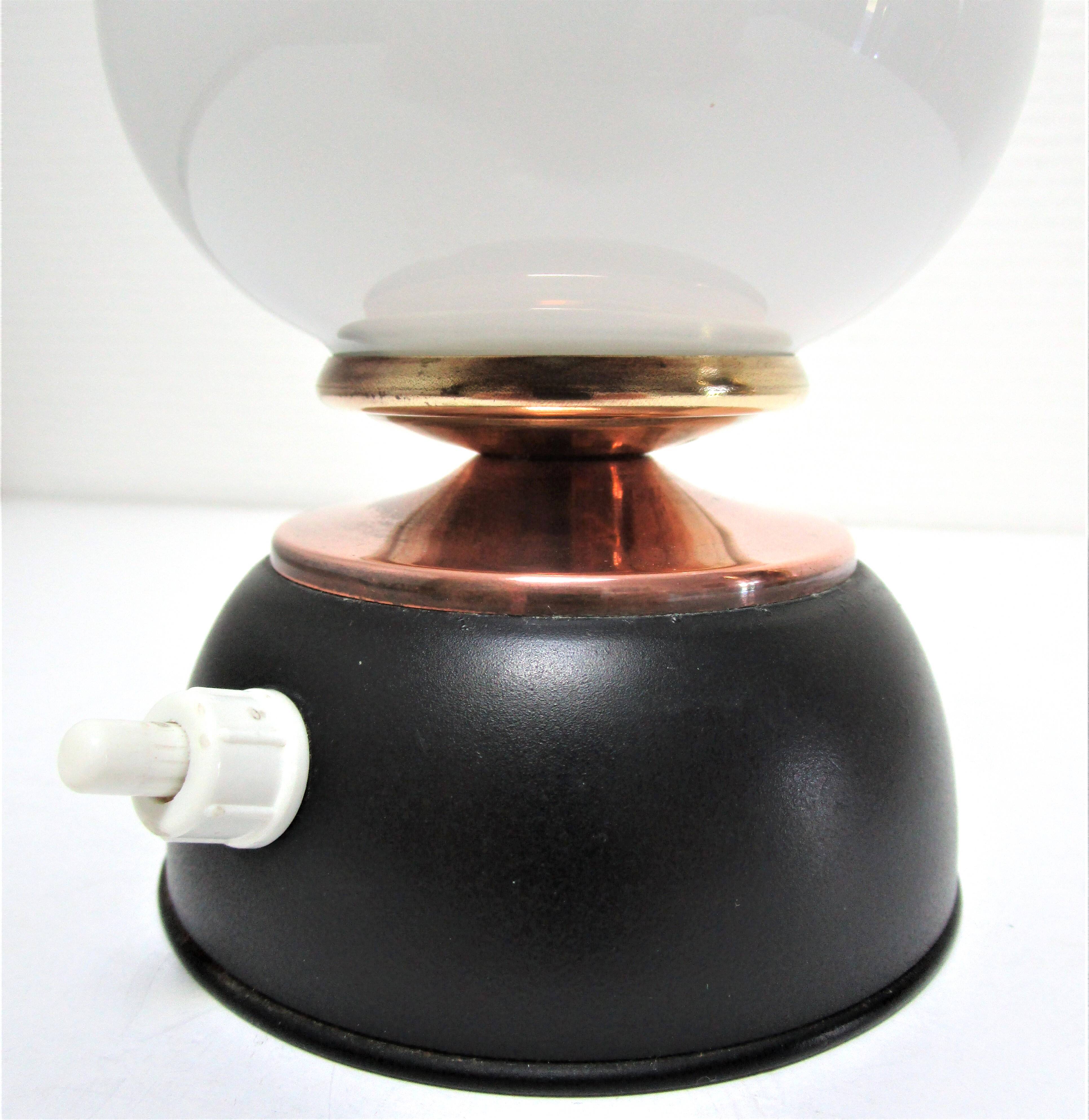 60s design opaline night light lamp