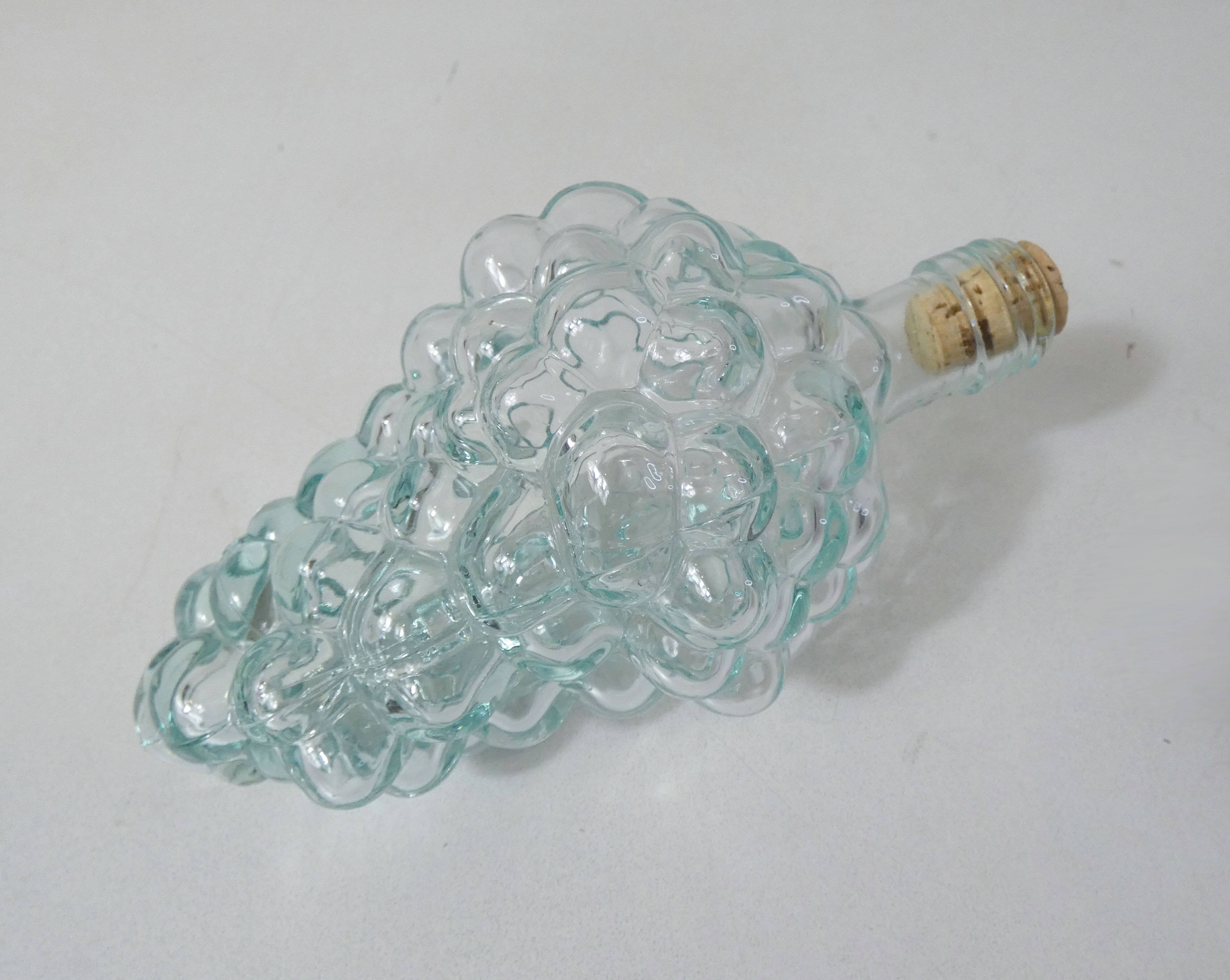 pressed glass bottle bunch of grapes