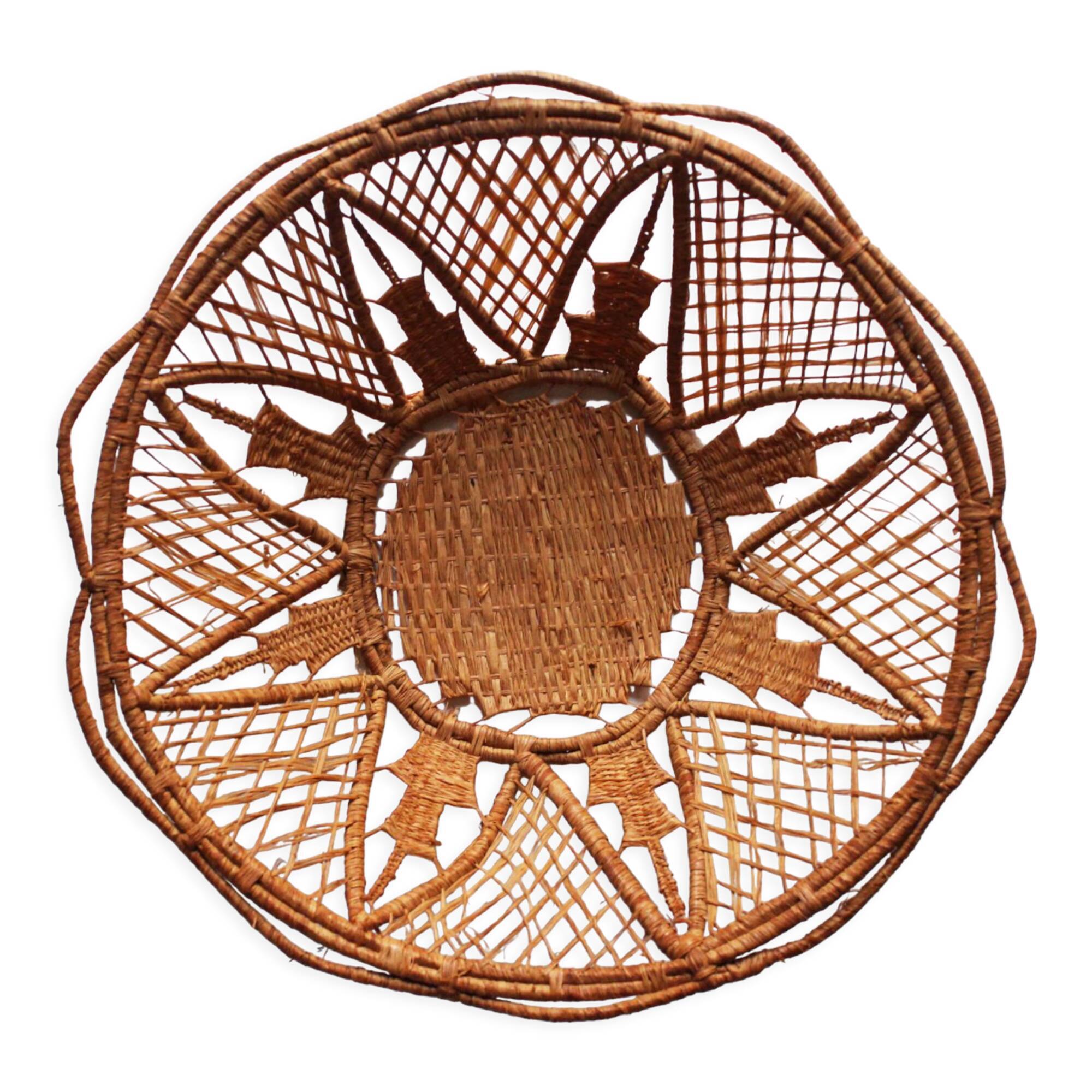 Original basket, wicker basket and vintage raffia