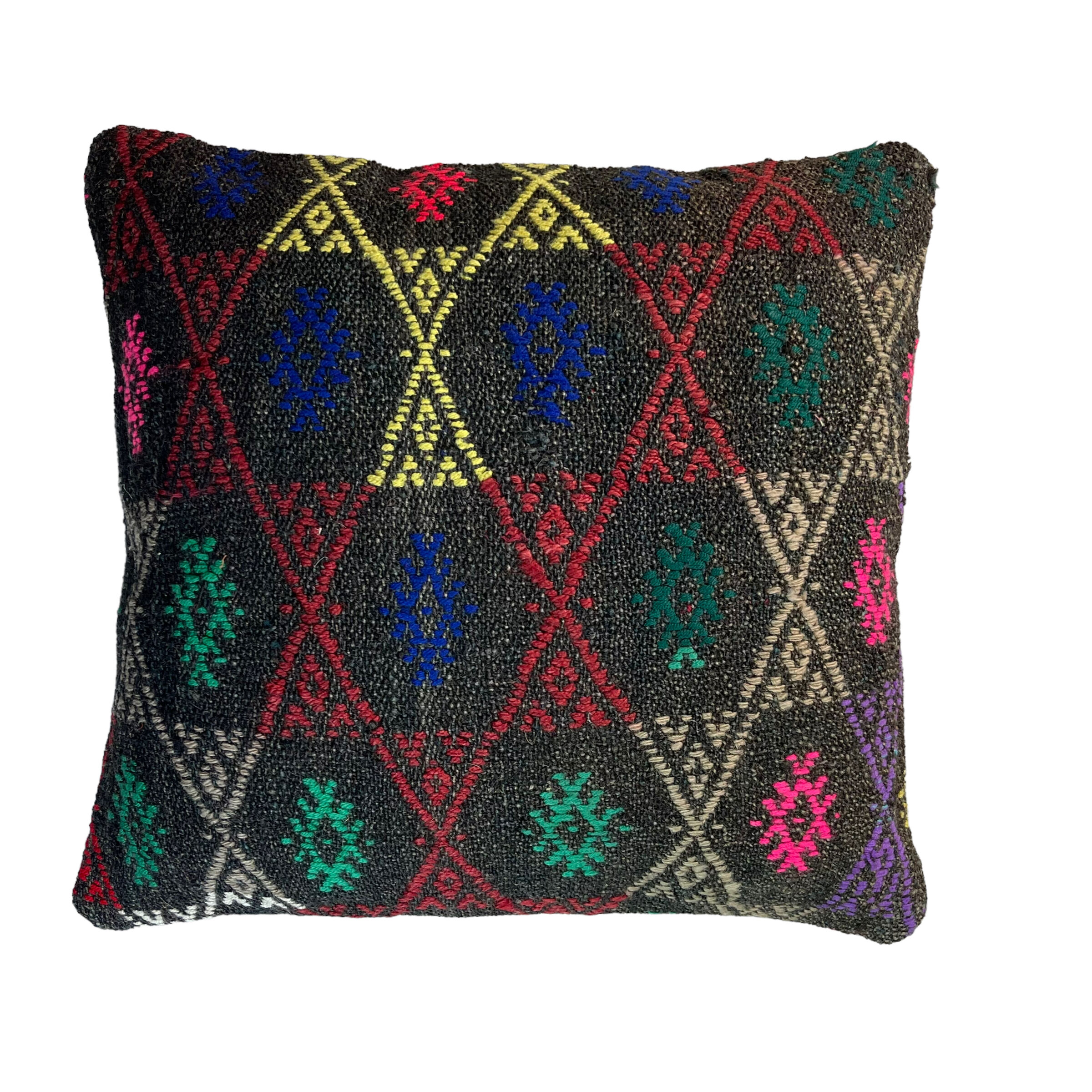 Vintage turkish kilim cushion cover 40 x 40 cm