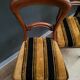 Lot suite de 6 chaises signées G. Rogers. en bois massif et velours
