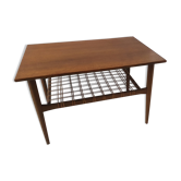 Ilse Möbel coffee table in teak and rattan 50s