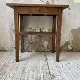 Oak console side table