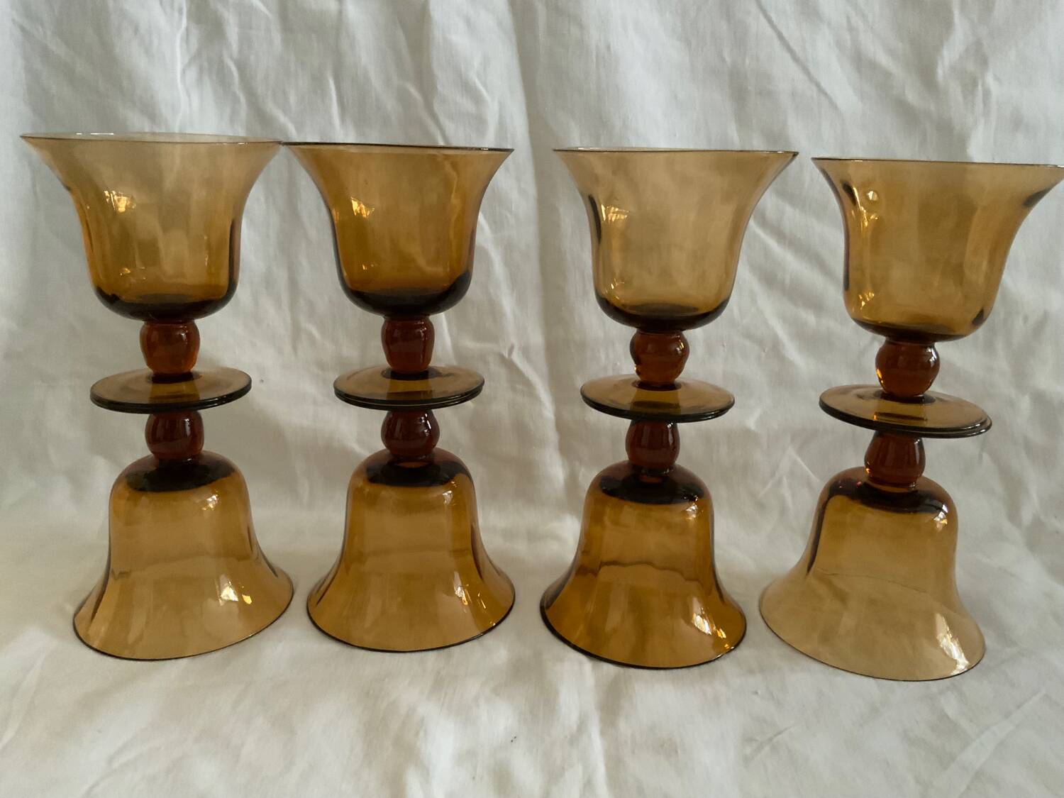 Amber glass cups