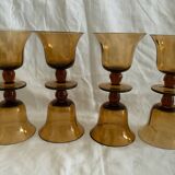 Coupelles en verre ambre