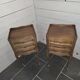 Pair of Louis XV style bedside tables in oak