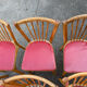 6 chaises baumann bistrot simili rouge