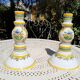 Pair of ceramic candlesticks