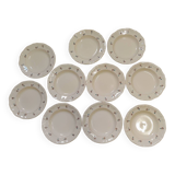 Set of 10 plates + 10 soup plates Arromanches Sarreguemines model