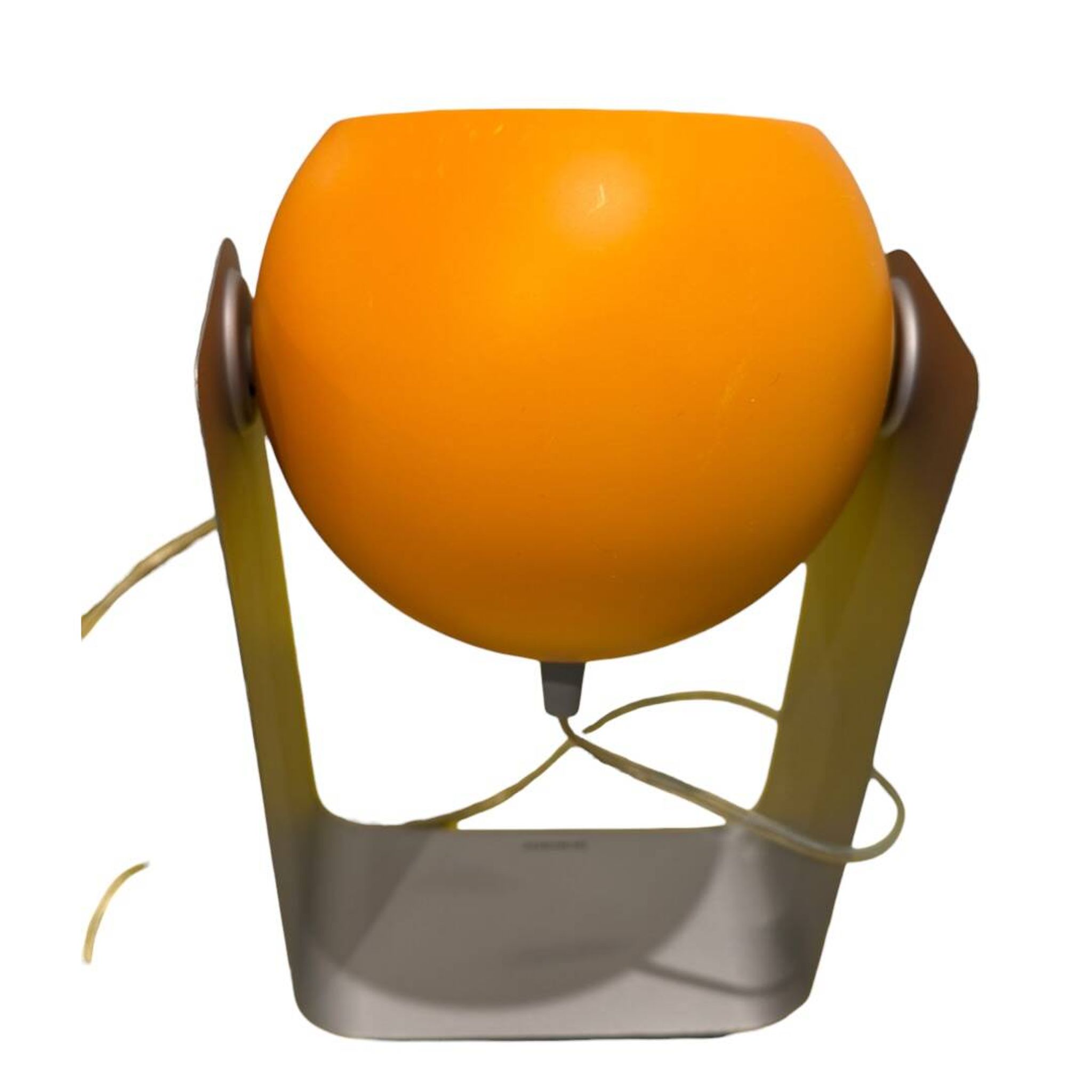Pair of Space Age orange eyeball lamps by Massive Belgium