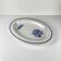 Grand plat ovale blanc & bleu, motif oiseau et fleur