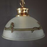 Art nouveau opaline pendant lamp