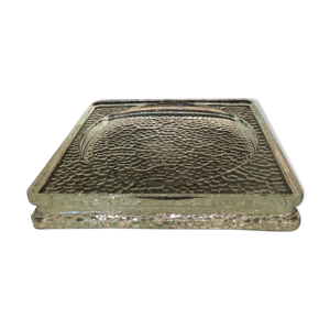 cendrier carré en verre
