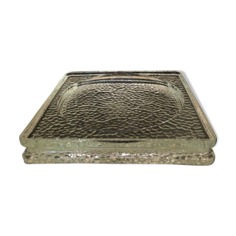 Glass square ashtray