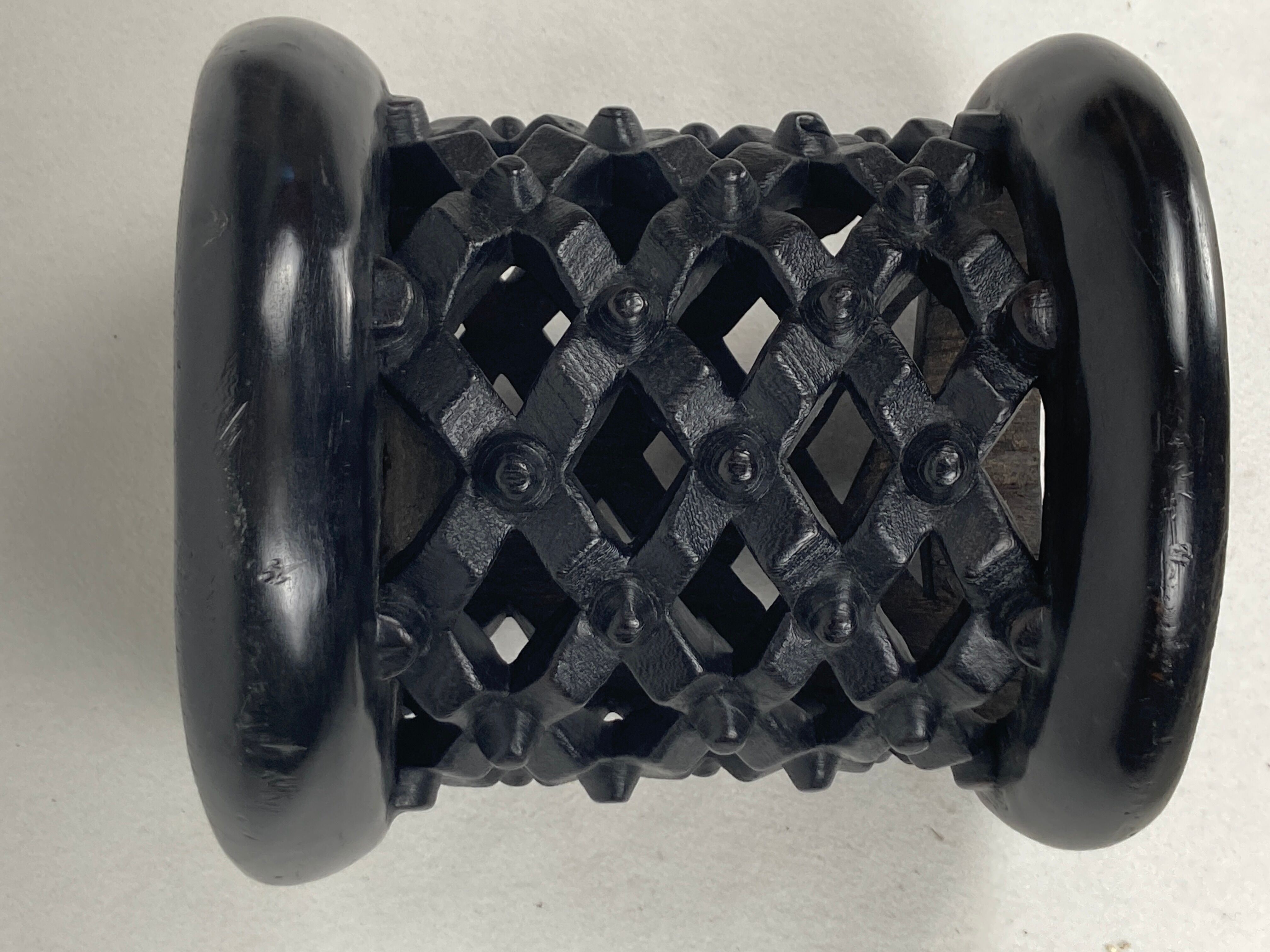 African ebonised Bamileke low stool, Cameroon, 1970s