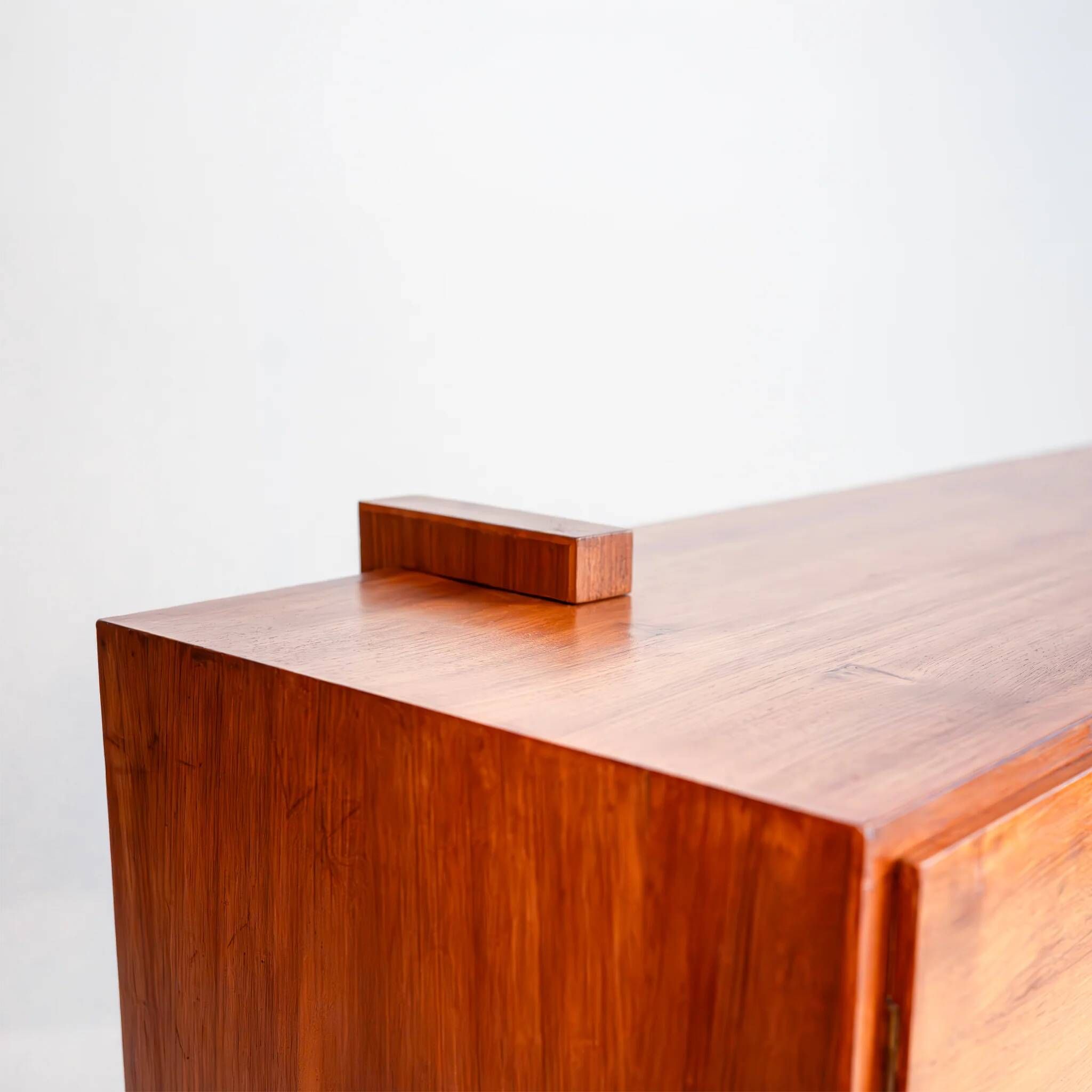 1960s Italian teak enfilade with sculptural frame