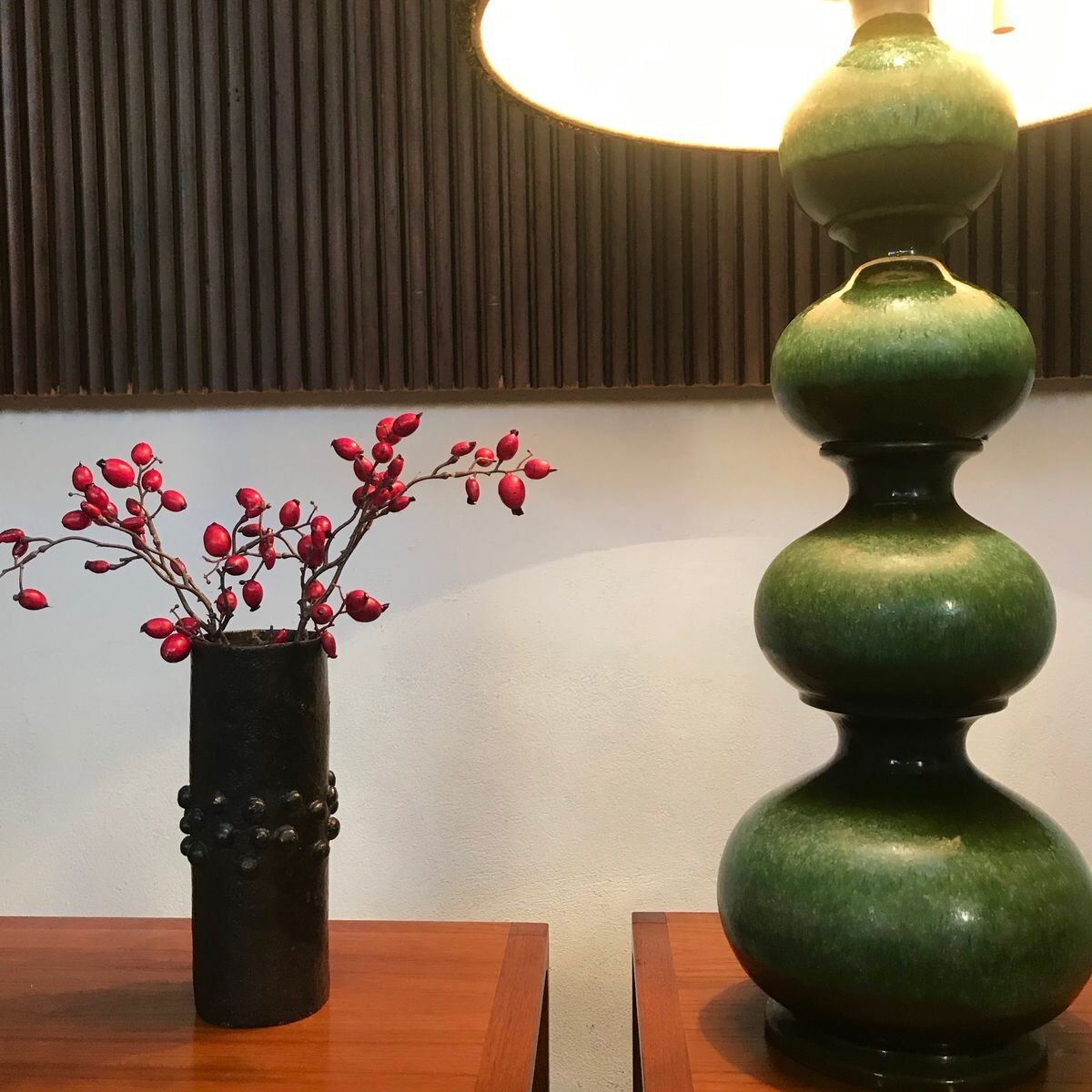 Large Ceramic Art Table Lamp from Kaiser Leuchten, West-Germany 1960s