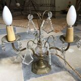 Lampe ancienne en laiton 2 branches