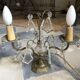 Antique brass lamp with 2 branches