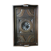 Carved wooden tray