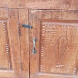 Antique wooden sideboard with 4 doors