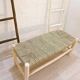 Bench in solid wood and natural wickerwork