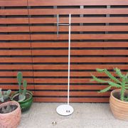 Monix Paris floor lamp in chrome brass and white lacquered metal 1960