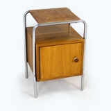 Bauhaus bedside table in chromed tubular steel, 1940s