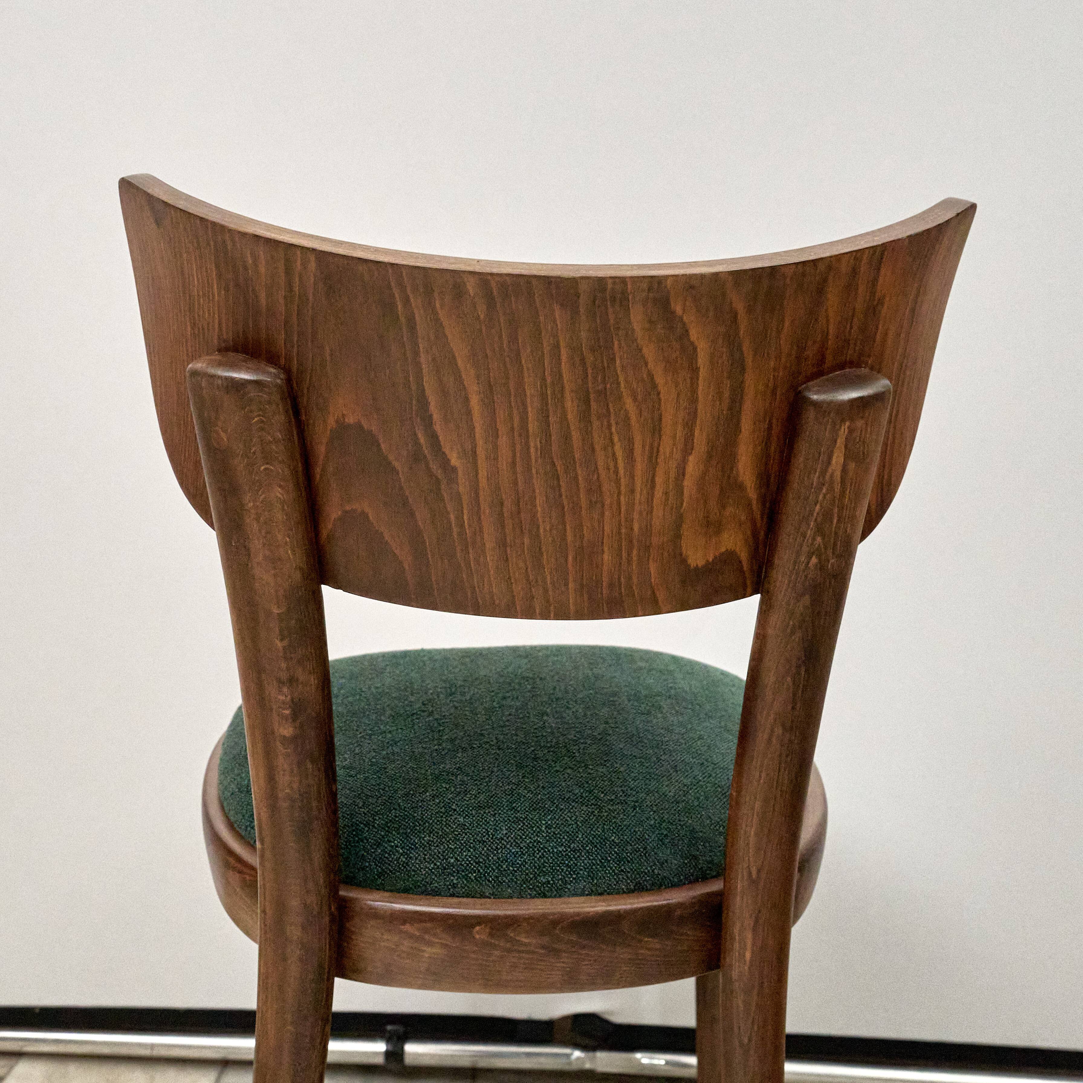 Set of 4 Thonet Chairs, 1950s, Czechoslovakia