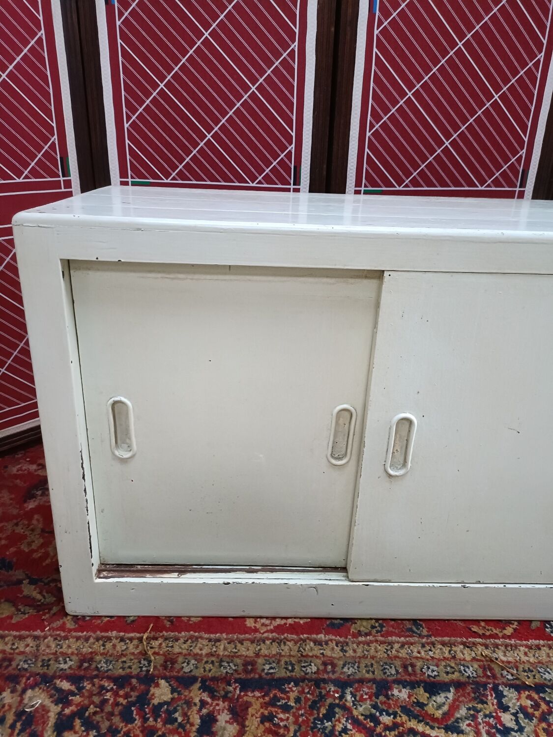 storage cabinet with sliding doors, jam maker