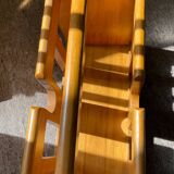 Vintage magazine rack in solid beech