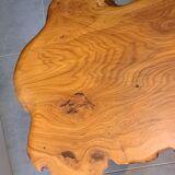 Coffee table signed in elm burl