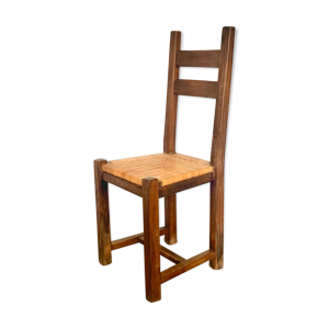 chaise brutaliste à - rotin
