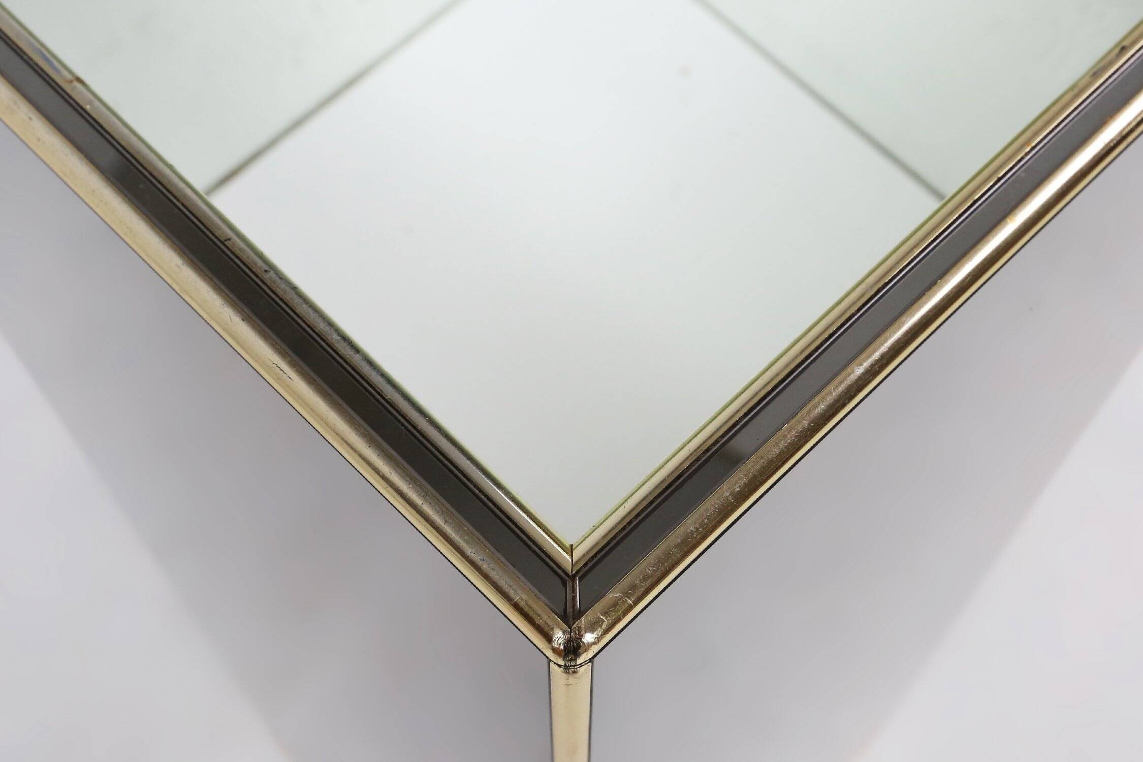 Mid‑Century Mirrored Plant Stand by Deknudt, Belgium 1980s